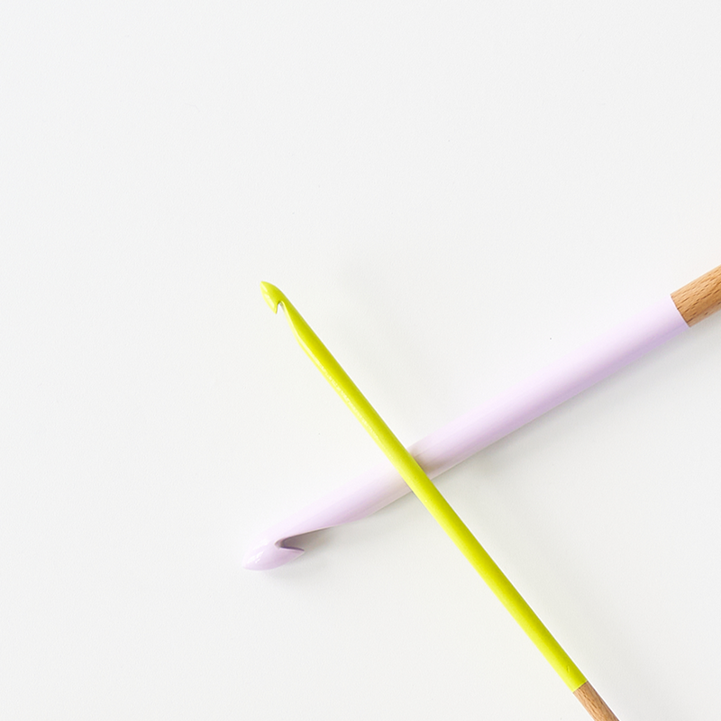 COLOR WOOD AFGHAN CROCHET HOOKS 30CM