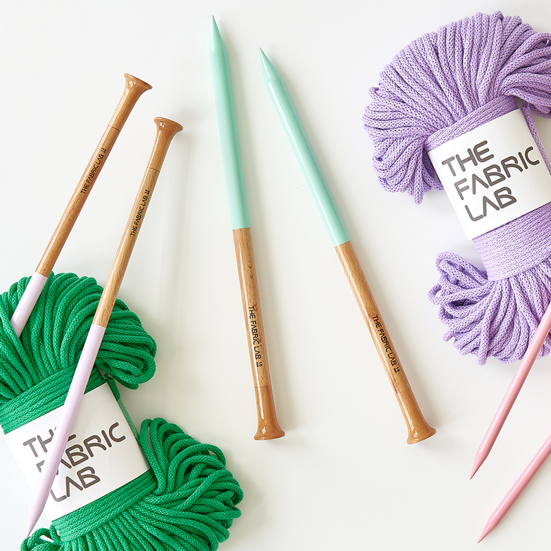 COLOR WOOD JUMBO KNITTING NEEDLES 35CM